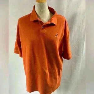 Disneyland Polo Men's Orange Shirt w Mickey Mouse Embroidered Large